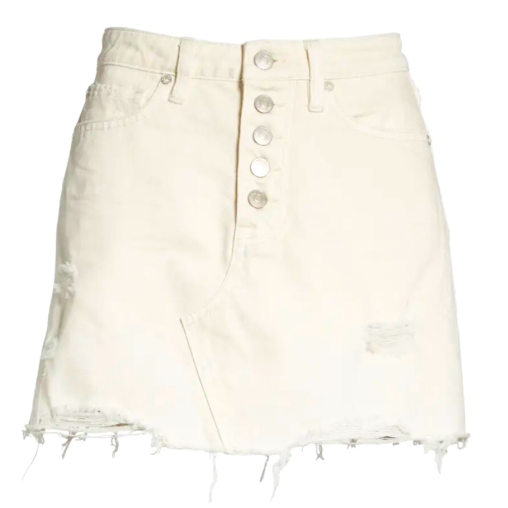 We the free button down mini skirt